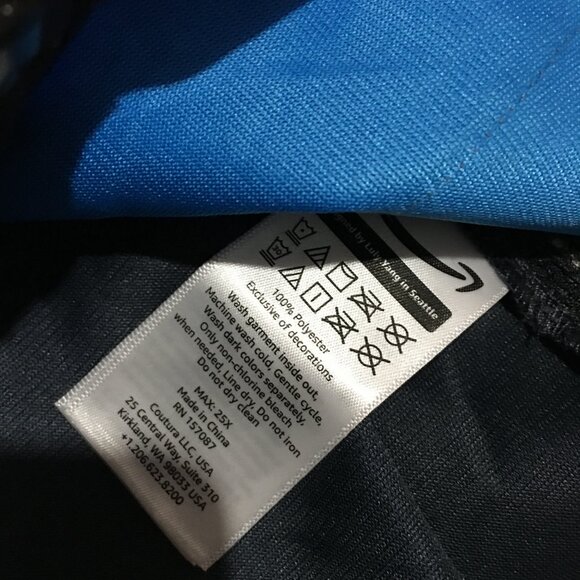 Amazon Blue Employee Uniform Vest Unisex Sleeveless Zip Up Size XS/S - Picture 3 of 6